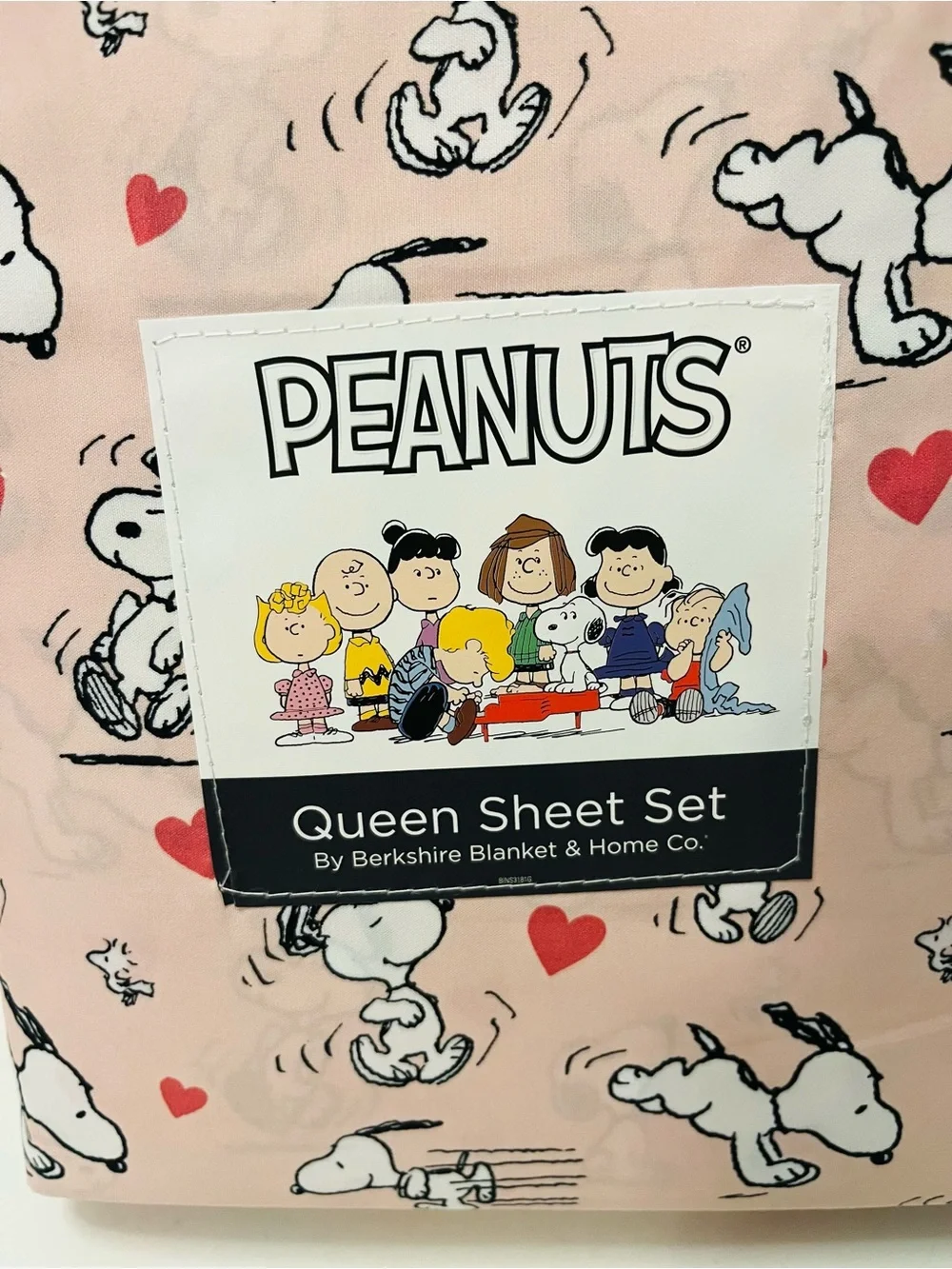 Berkshire Peanuts & Cynthia Rowley Lot of 2 Queen Sheet Sets Christmas Valentine
